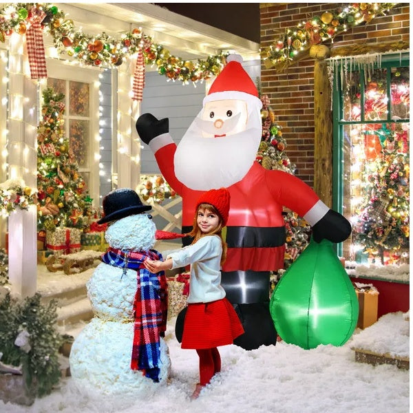 6 FT Lighted Christmas Inflatable Santa Claus