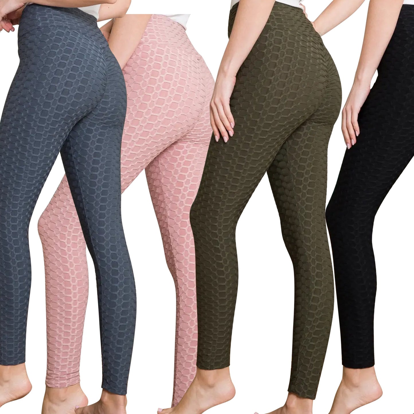 Womens' Legging Bubble Stretchable Fabric Yoga Fitness Work-out sport
