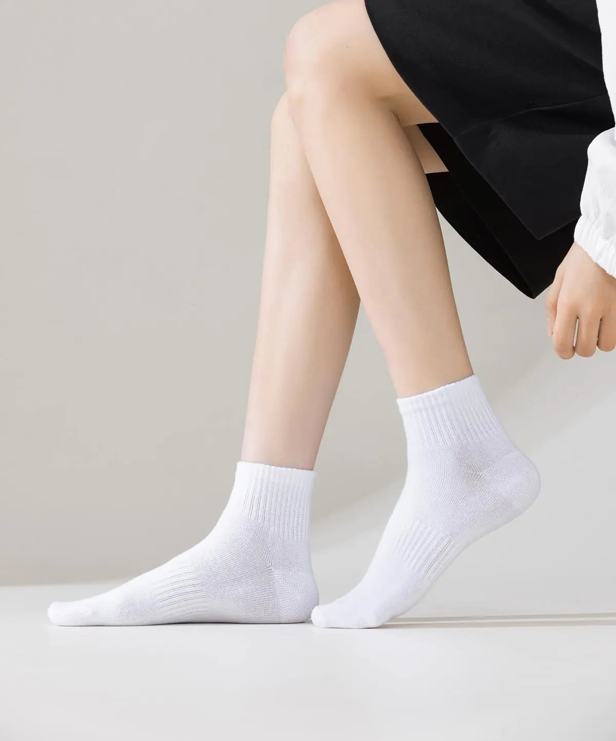 Womens Ankle Socks Thin Cotton Gym Socks| Athletic Mini Crew Socks 5 Pairs