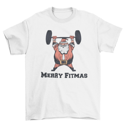 Santa merry fitmas t-shirt