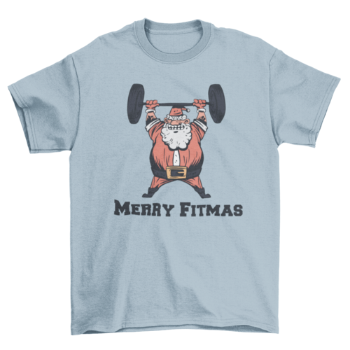 Santa merry fitmas t-shirt