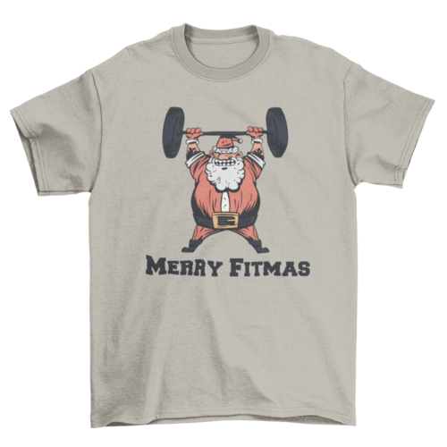 Santa merry fitmas t-shirt