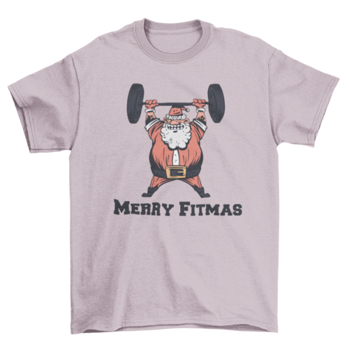 Santa merry fitmas t-shirt