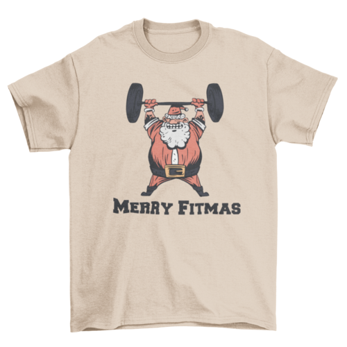 Santa merry fitmas t-shirt