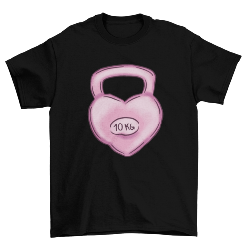 Kettlebell heart t-shirt