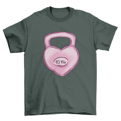 Kettlebell heart t-shirt