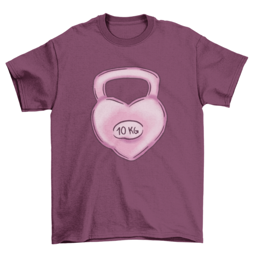 Kettlebell heart t-shirt