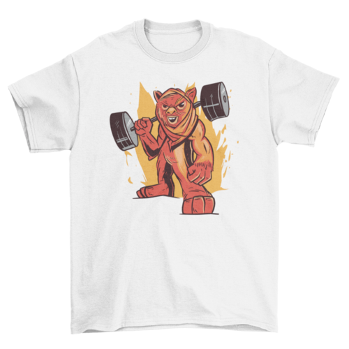 Fitness weightlifting t-shirt