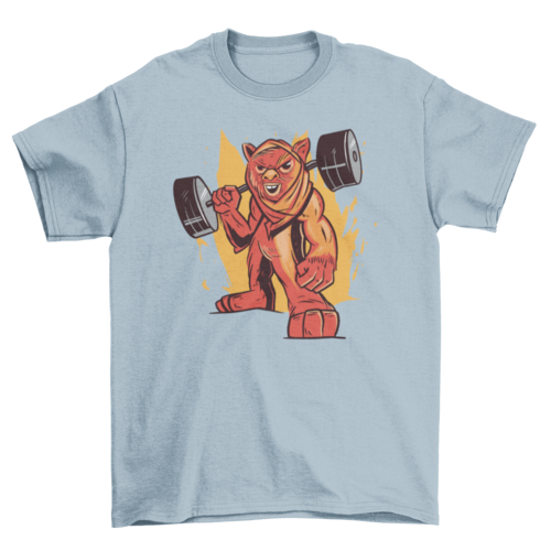 Fitness weightlifting t-shirt