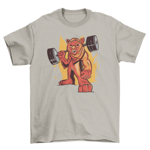 Fitness weightlifting t-shirt