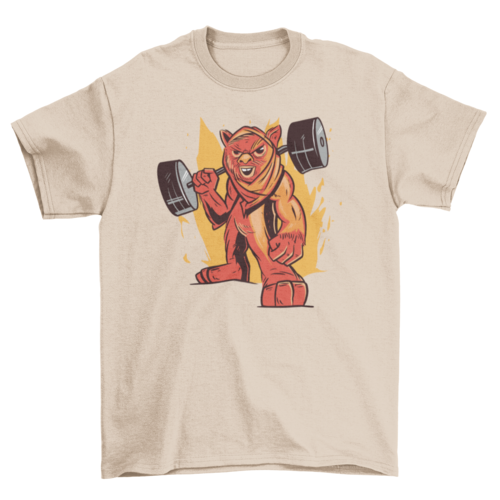 Fitness weightlifting t-shirt