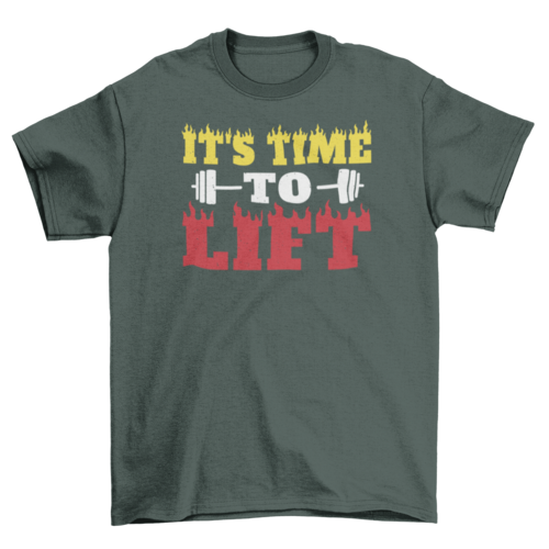 Time to lift weightlifting t-shirt