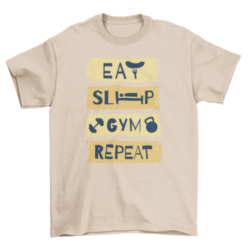 Gym routine t-shirt