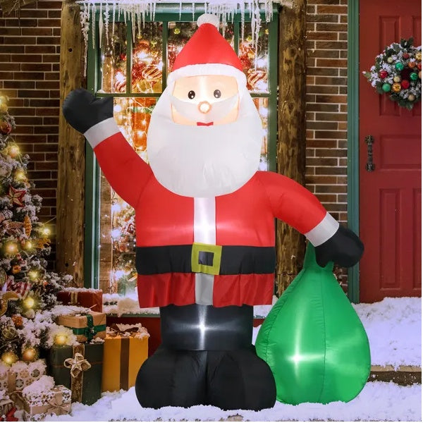 6 FT Lighted Christmas Inflatable Santa Claus