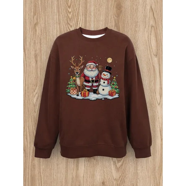 Women Santa Round Neck Sweathshirt