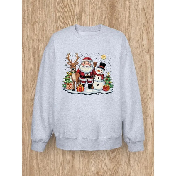 Women Santa Round Neck Sweathshirt