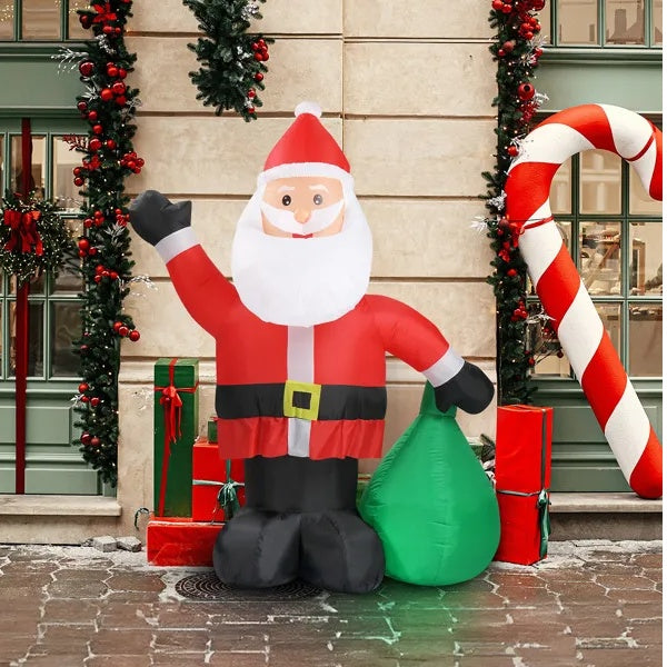 6 FT Lighted Christmas Inflatable Santa Claus