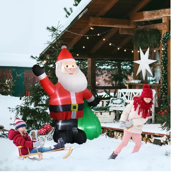 6 FT Lighted Christmas Inflatable Santa Claus