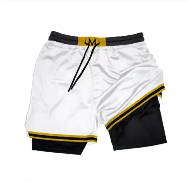 Men's Double-Layered Anime Shorts