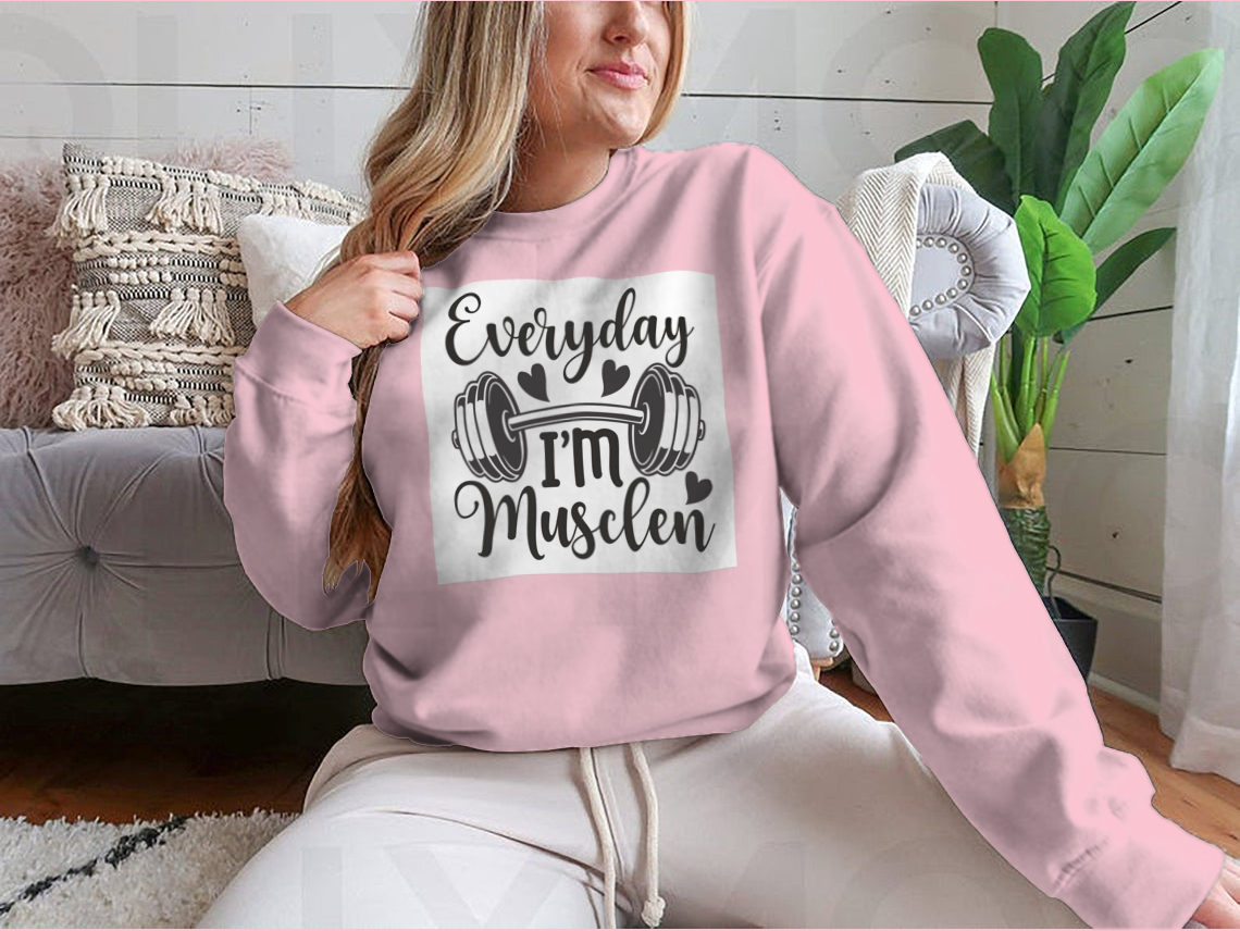 Everyday I'm Musclen Inspiring Workout And Fitness Design for