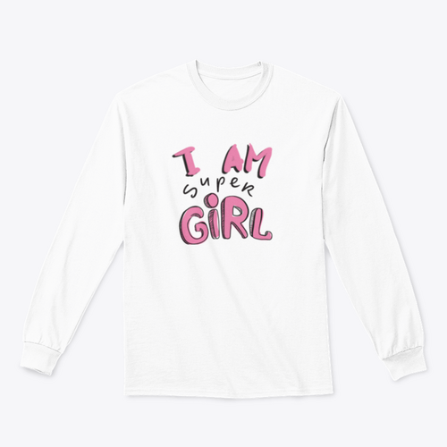 I Am A Super Girl. Inspirational And Motivation Quote For Fitness,