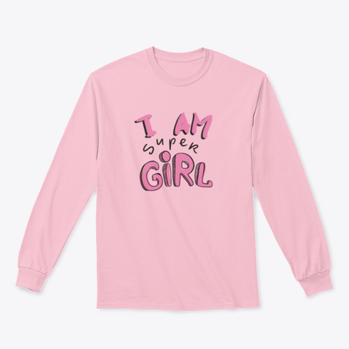 I Am A Super Girl. Inspirational And Motivation Quote For Fitness,