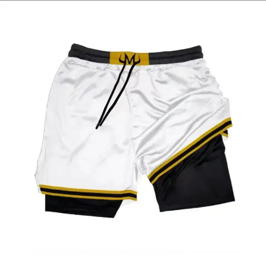 Men's Double-Layered Anime Shorts