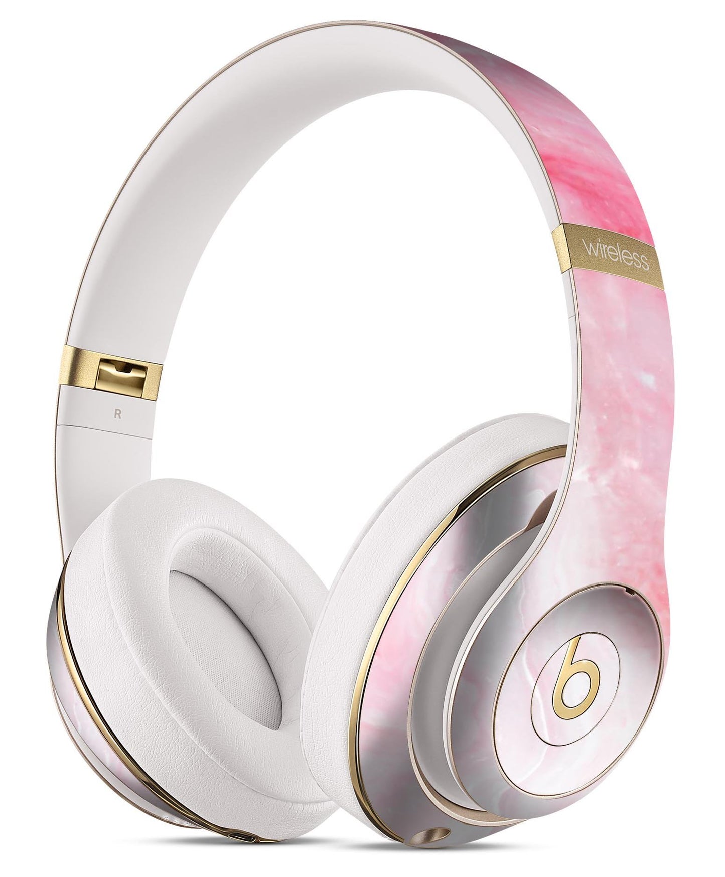 Marbleized Pink Paradise V6 - Full Body Skin Decal Wrap Kit for Beats