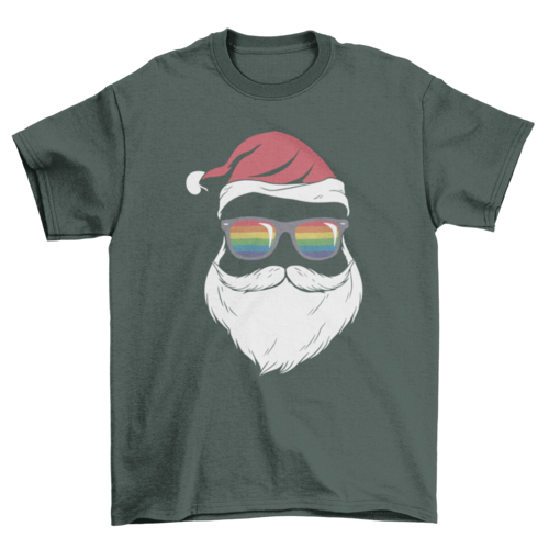 Gay Santa Glasses T-shirt