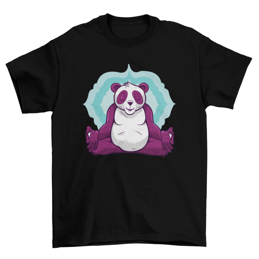 Panda meditation t-shirt