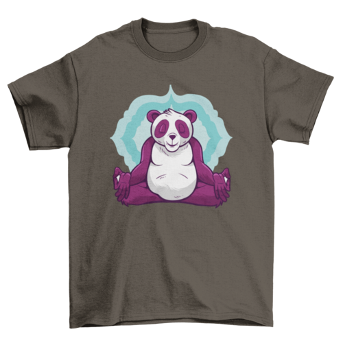 Panda meditation t-shirt