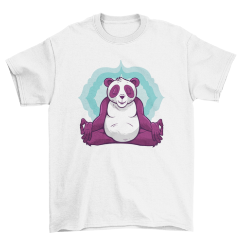 Panda meditation t-shirt