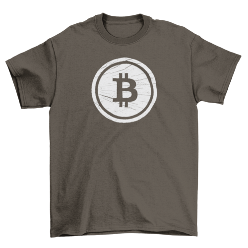 Bitcoin grunge t-shirt