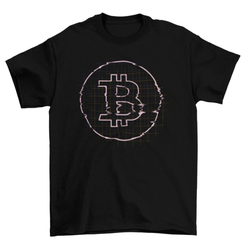 Glitch bitcoin t-shirt