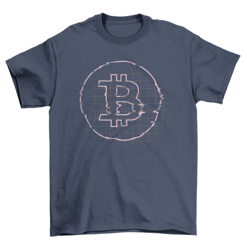 Glitch bitcoin t-shirt