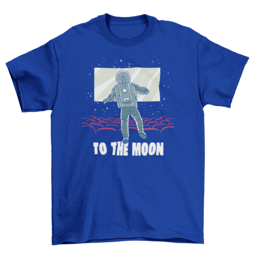 Astronaut in movie theatre t-shirt