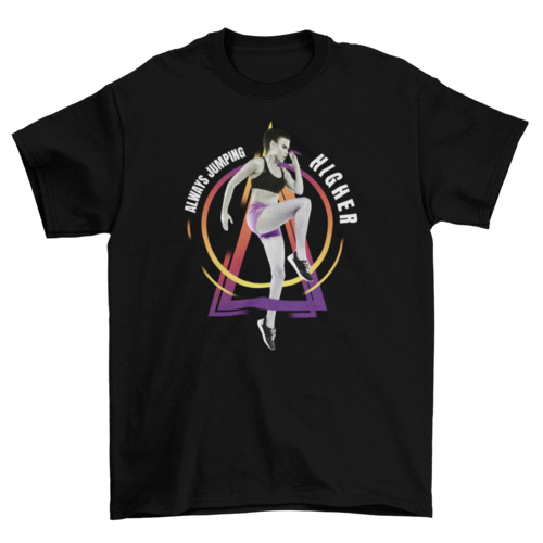 Woman athlete fitness sport t-shirt