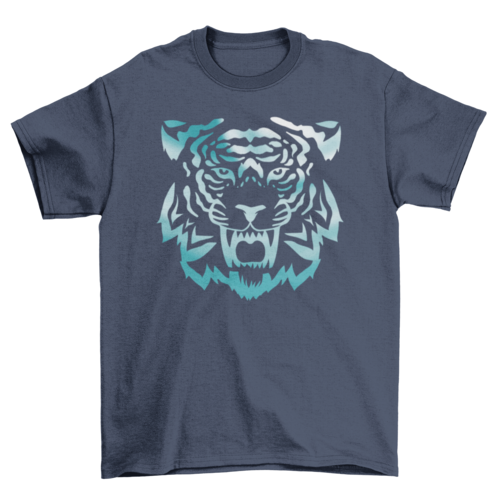 Blue tiger wild animal t-shirt