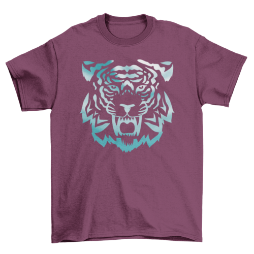 Blue tiger wild animal t-shirt