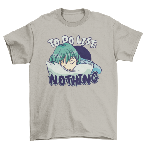 Anime girl sleeping t-shirt