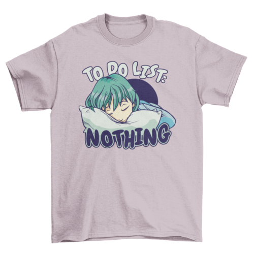 Anime girl sleeping t-shirt