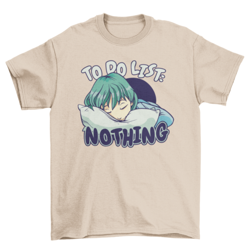 Anime girl sleeping t-shirt