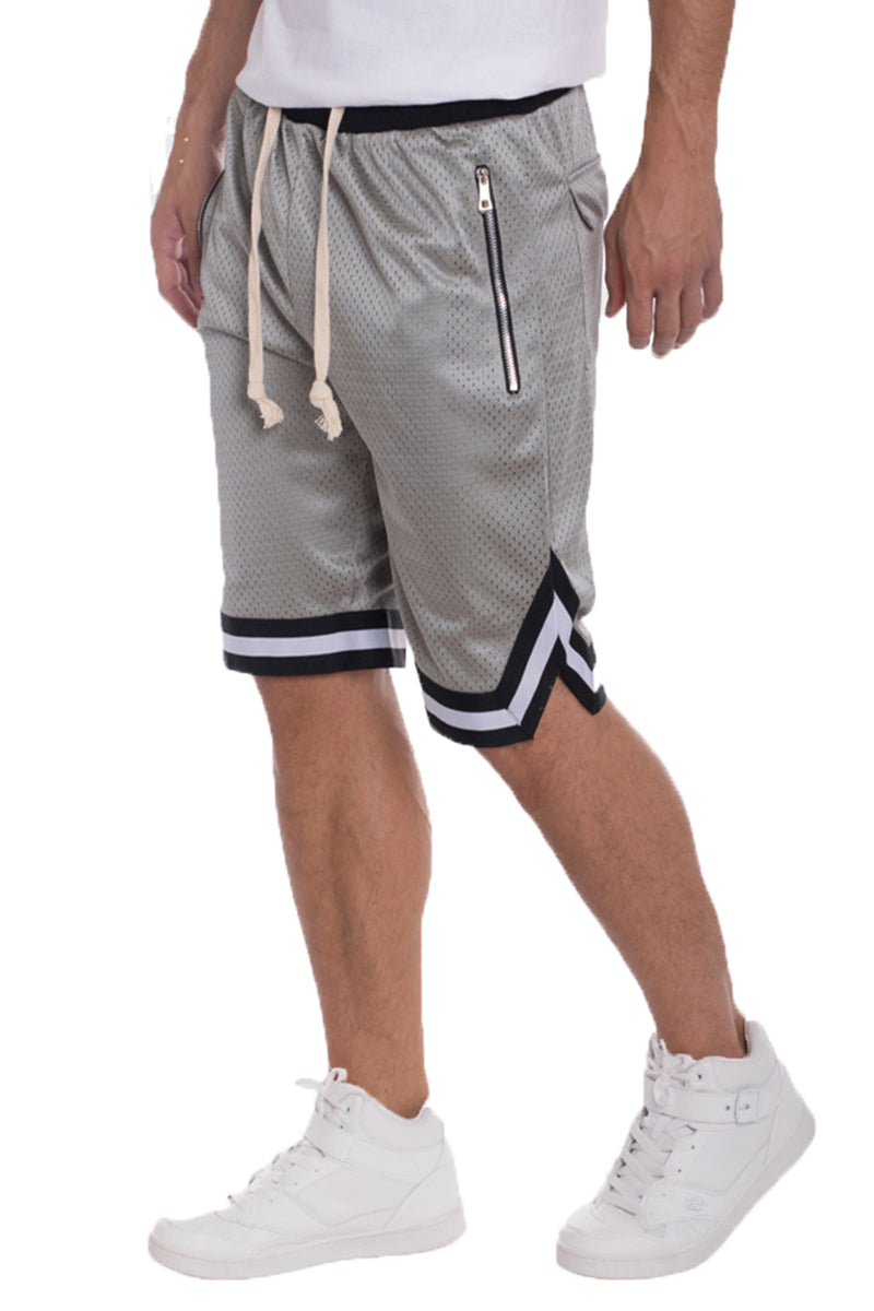 Solid Mesh Basketball Active Shorts