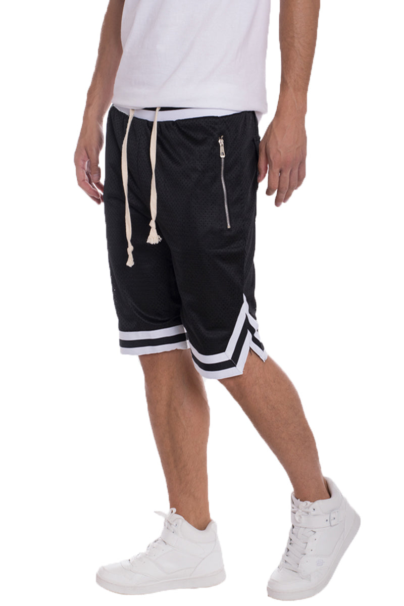 Solid Mesh Basketball Active Shorts